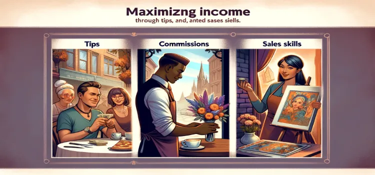 How do tips, commissions, and sales skills help to maximize your income